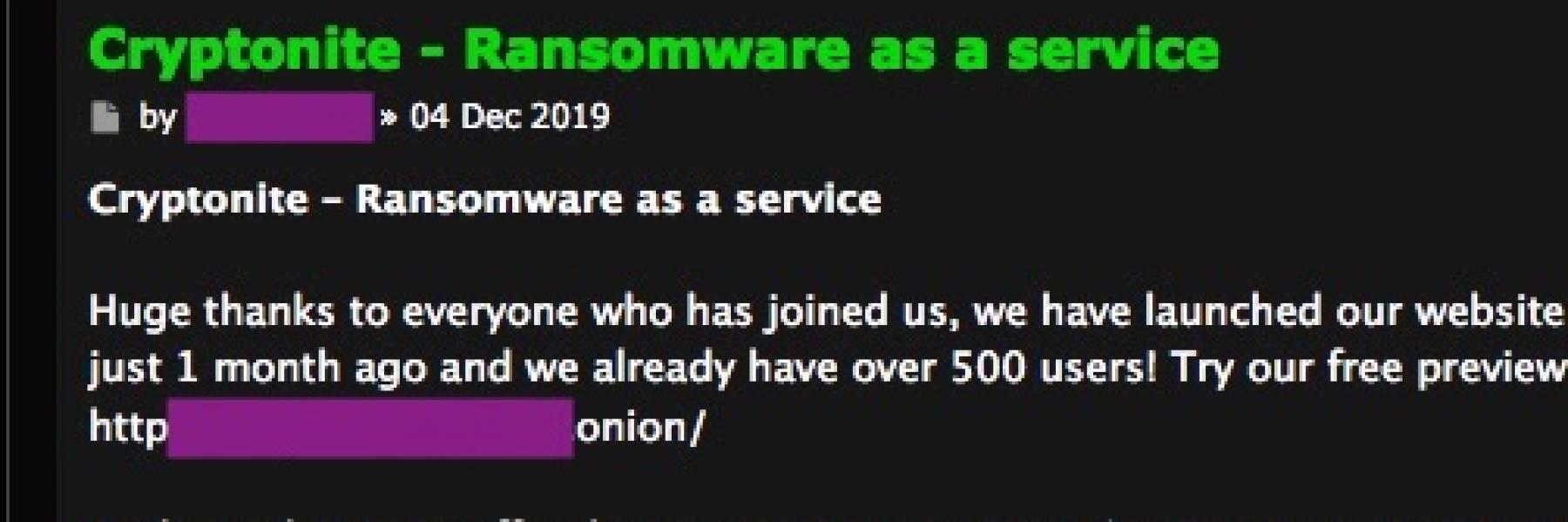 Ransomware-as-a-Service